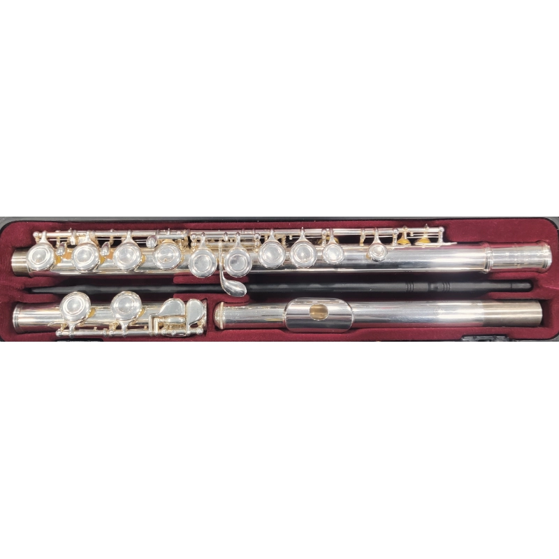 usato Yamaha YFL221SII Flauto Traverso Argentato Fori Chiusi
