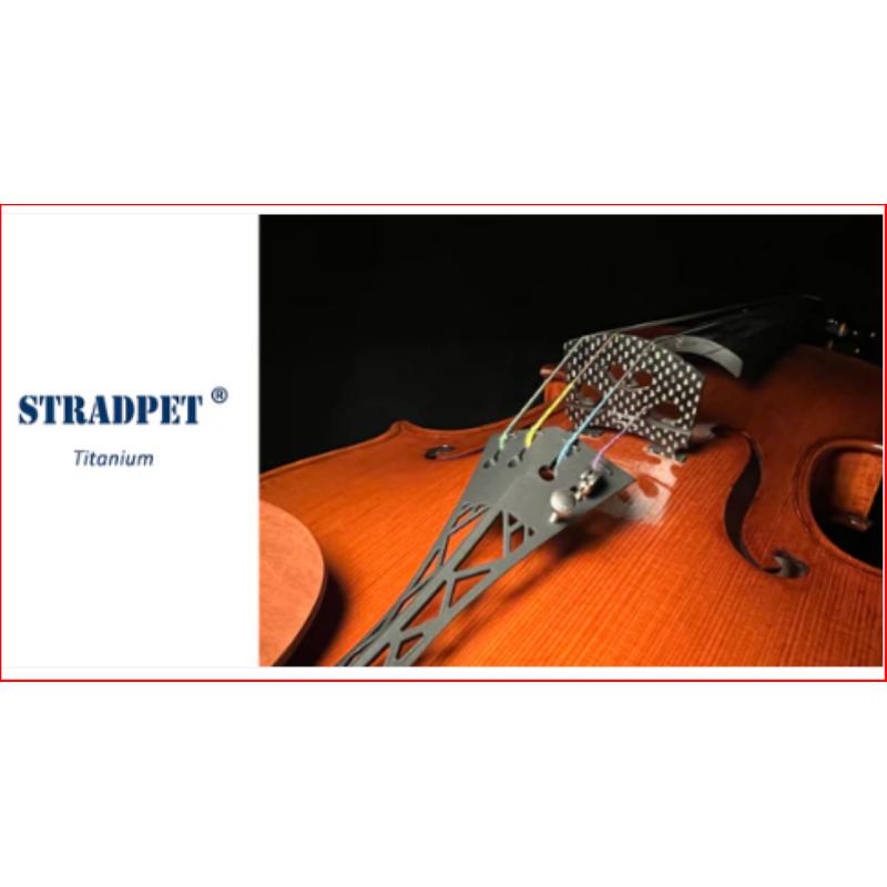 Stradpet cordiera titanio violino con 1 tiracantino tipo Hill #49127