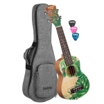 Cascha HH-2602 Soprano Ukulele Leafy (incl. Bag padded, 3 Picks)