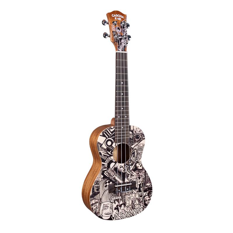 Cascha HH-2605 Concert Ukulele Art Series Sketch