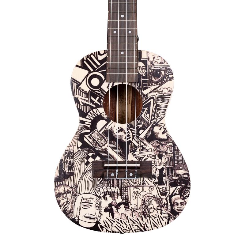 Cascha HH-2605 Concert Ukulele Art Series Sketch