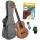 Cascha HH-2049 Tenor Ukulele Mahogany Set (incl. 4 languages Method (DE/EN/FR/ES), Bag padded, 3 Picks, Tuner)