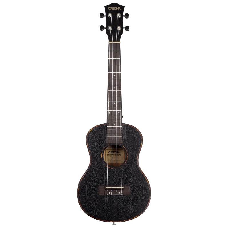 Cascha HH-2305 Tenor Ukulele Mahogany Black (incl. Bag padded, 3 Picks)
