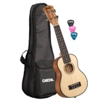 Cascha HH-2148 Soprano Ukulele Spruce Solid Top (incl. Bag padded, 3 Picks, Top: Spruce)