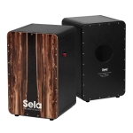Sela SE-107 Cajon CaSela Black Pro - Dark Nut con meccanismo snare on/off!