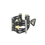 SCV Legatura Fusion per Sax Alto e Clarinetto Sib Brass Nickel Plated Nero