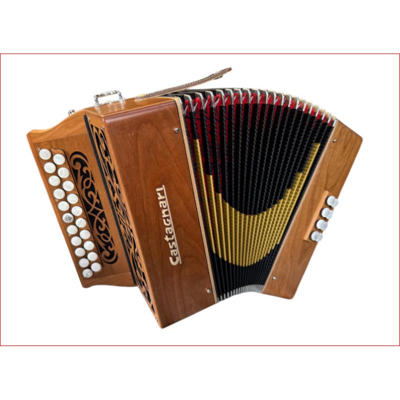 Castagnari Organetto 8 Bassi in Ciliegio Sol-Do diatonica