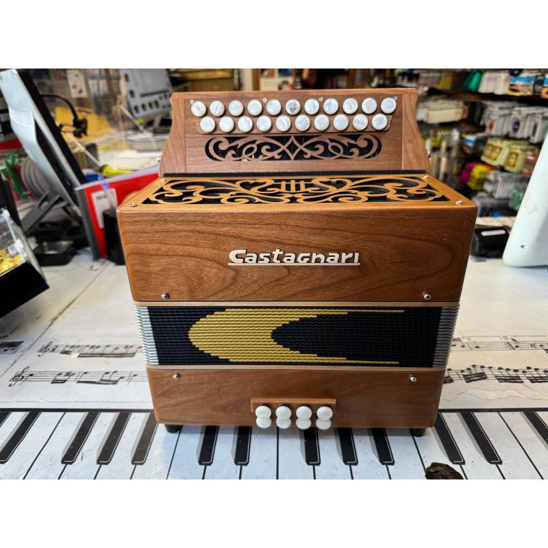 Castagnari Organetto 8 Bassi in Ciliegio Sol-Do diatonica