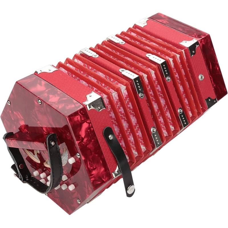 CONCERTINA ESAGONALE 20 TASTI, Rossa