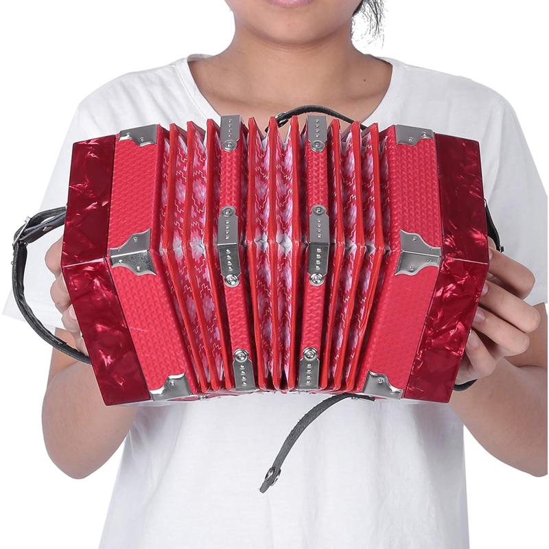 CONCERTINA ESAGONALE 20 TASTI, Rossa