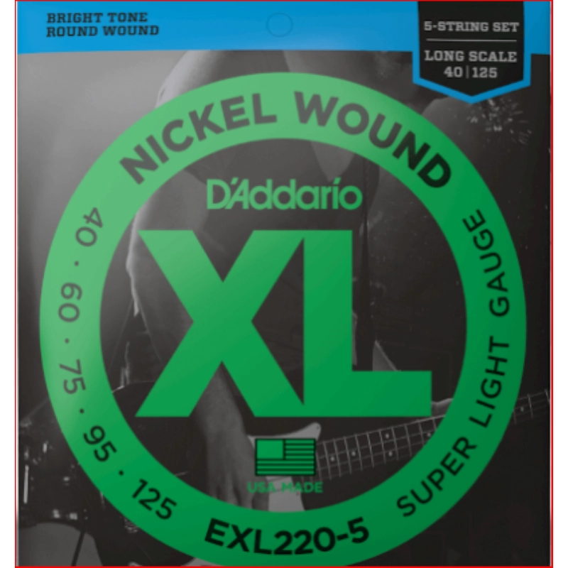 D'addario EXL220-5 Muta Corde per Basso 5 corde