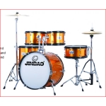 Batteria Junior Acustica Rossa per Bambini 5 pz.completa di piatti OYSTER J1049A