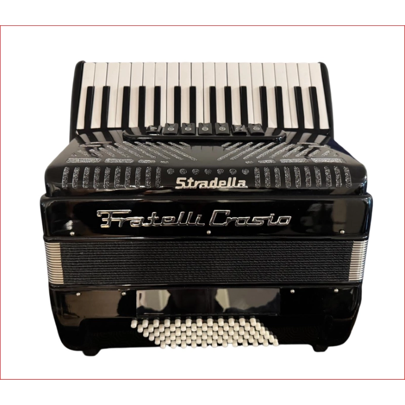 Fisarmonica Crosio 72 Bassi 34 Tasti 7+2 Registri Nera