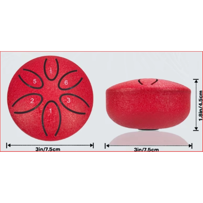 Hand Pan OYSTER 6 note Tongue 3" cm.7.5x4.5