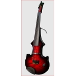 Zeta JV45 Flame Top, Jazz Fusion Imbus violino elettrico 5 corde Trans Red