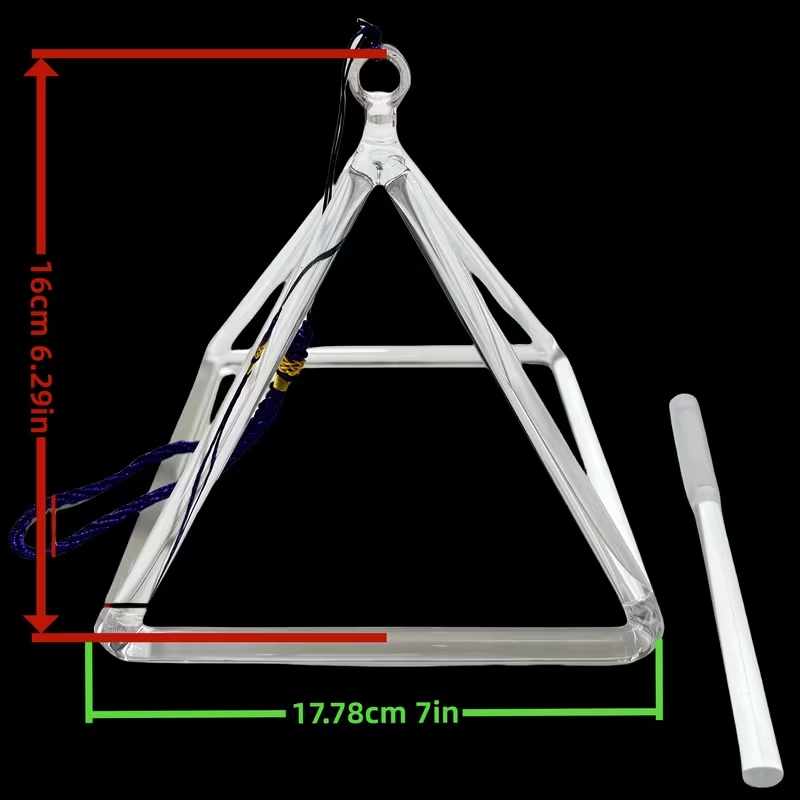 Triangolo Cristallo Musicoterapia Lato cm.18 Altezza cm.16