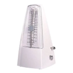 Metronomo SA1744B Piramidale Plastica Bianco con Suoneria