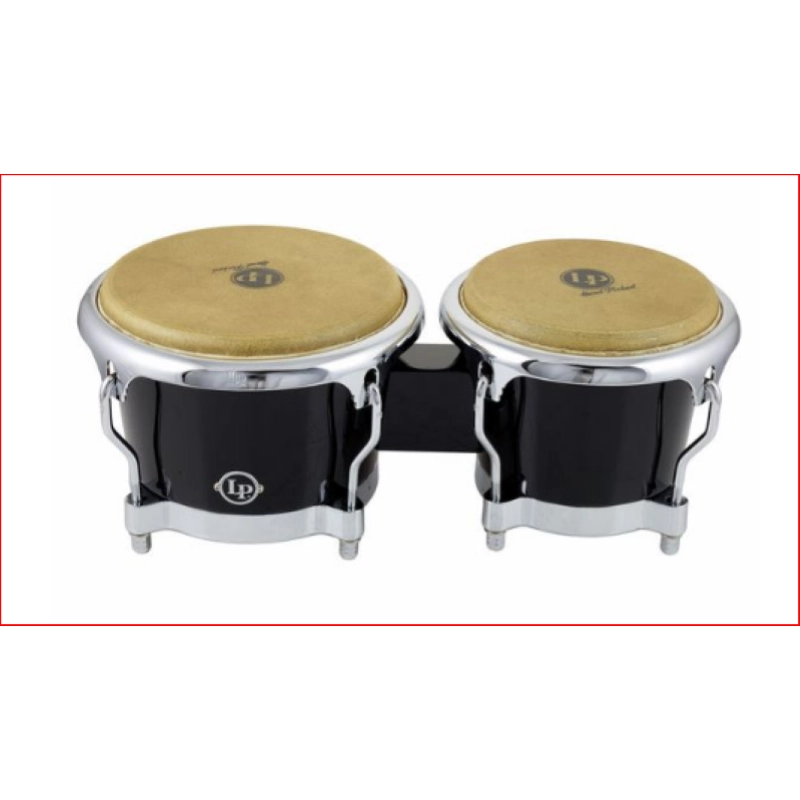 Latin Percussion LP200XF-BK Bongos Fiberglass