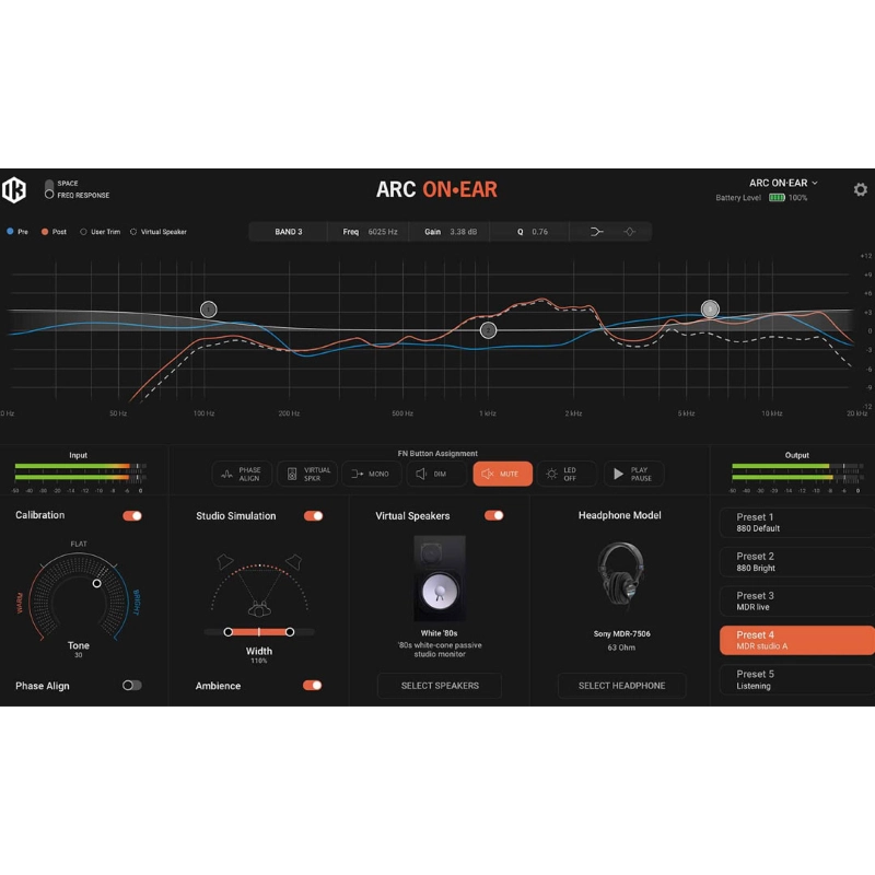 IK Multimedia ARC ON EAR Sistema di Correzione Acustica per Cuffie da Studio