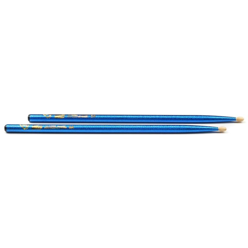 Vater VCB5A ''Color Wrap Los Angeles 5A Blue Sparkle Wood'' - L: 16'' | 40.64cm D: 0.570'' | 1.45cm - American Hickory