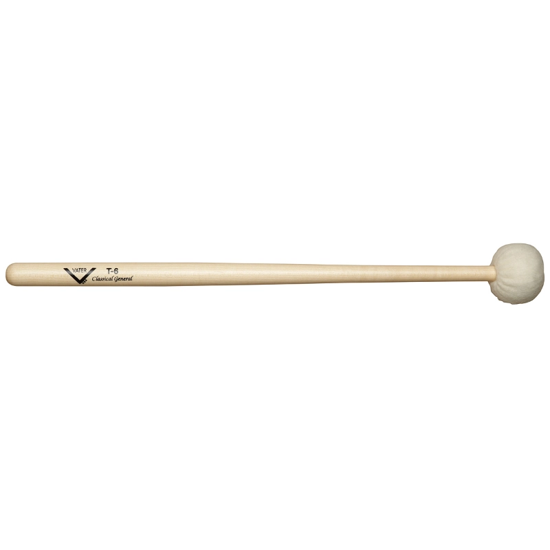 Vater VMT6 ''T6 Ultra Staccato Timpani, Drumset & Cymbal Mallet'' - L: 14 1/2'' | 36.83cm D: 0.645'' | 1.64cm