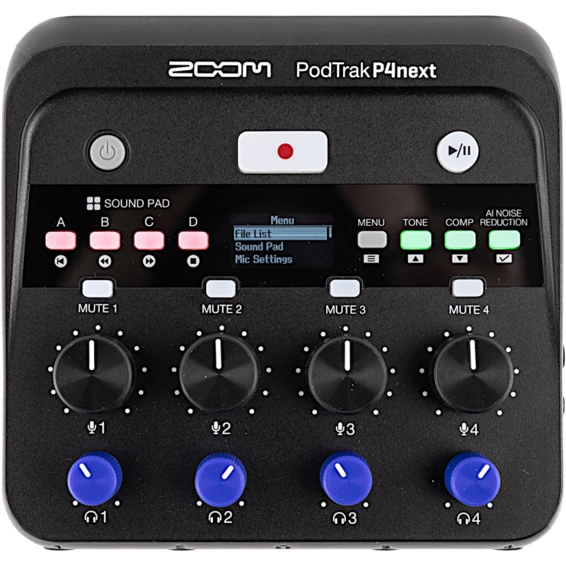 Zoom PodTrak P4next Registratore Digitale da Studio per Podcast