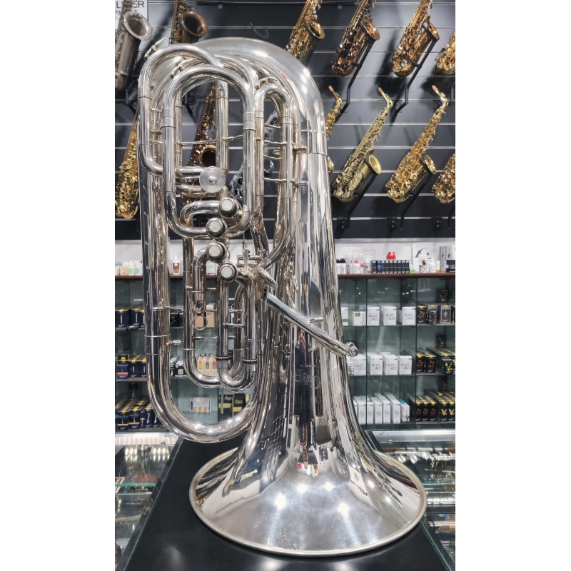 usato G&P 9F Tuba in Fa Argentata 4 Pistoni + 1 Cilindro