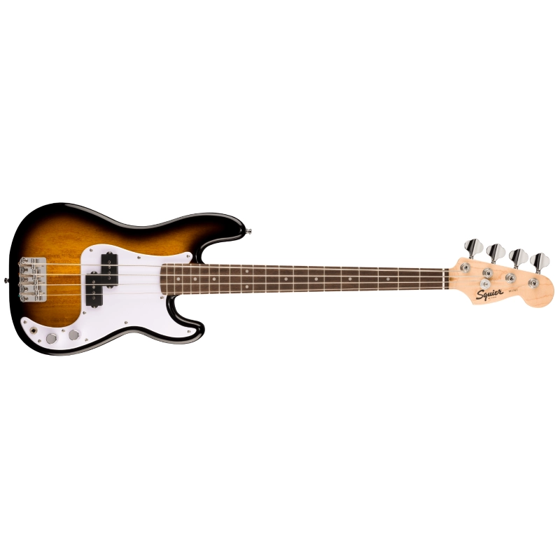 Fender Squier Mini Precision Bass®, Laurel Fingerboard, White Pickguard, 2-Color Sunburst 0370127503