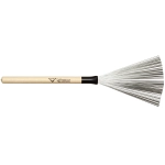 Vater VWTW ''Wood Handle Wire Brush'' - Impugnatura in Hickory 5A con rivetto/Setole in acciaio non retraibili