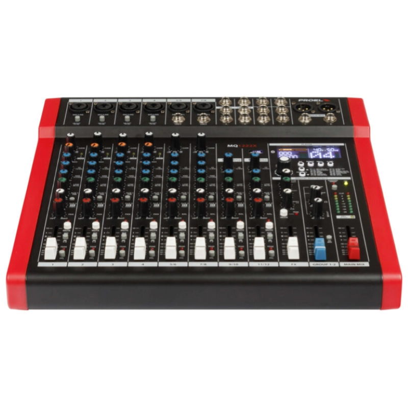 PROEL MQ1222X Mixer Compatto a 12 canali con effetto, USB e BT