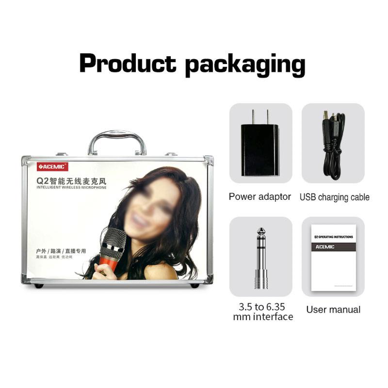 ACEMIC Q2/M1 Doppio Radiomicrofono Palmare 20 canali UHF 600-937 MHz