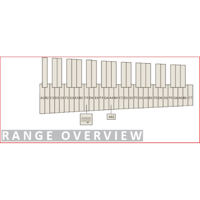 VANCORE Marimba PSM 1001 A2-C7 Padouk 4.3 ottave, mm.65-40