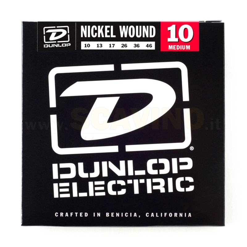 Dunlop DEN1046 Muta Corde per Chitarra Elettrica Nickel 10-46
