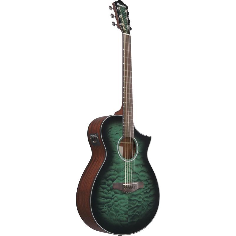 Ibanez AEWC16QATEH Chitarra Acustica Transparent Emerald Burst