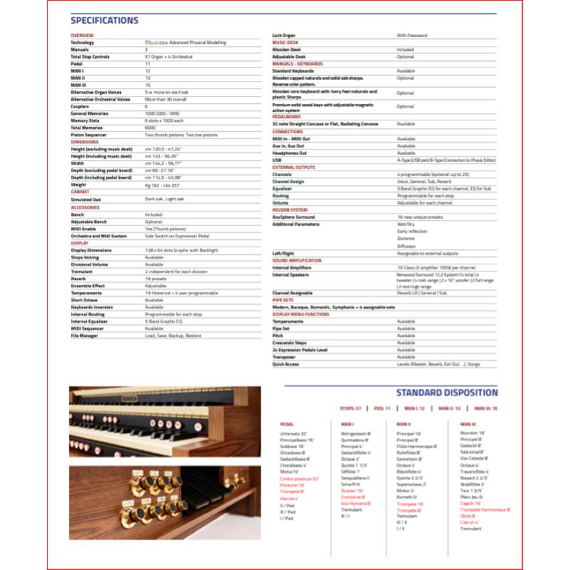 Viscount Maestro 65 Organo liturgico 3 manuali Rovere Scuro