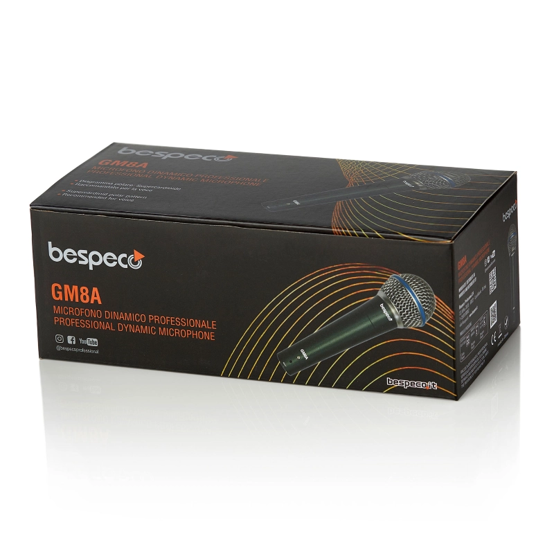 Bespeco GM8A Microfono Dinamico Supercardioide per Voce