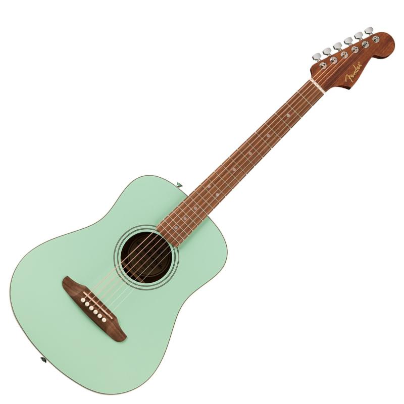Fender California Standard Redondo™ Mini with Bag, Spruce Top, Surf Green