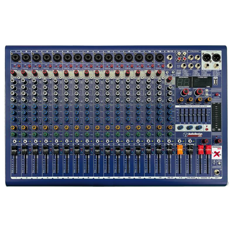 Audio Design LIVEX16 Mixer 15 Ch mono + 1 Stereo + USB