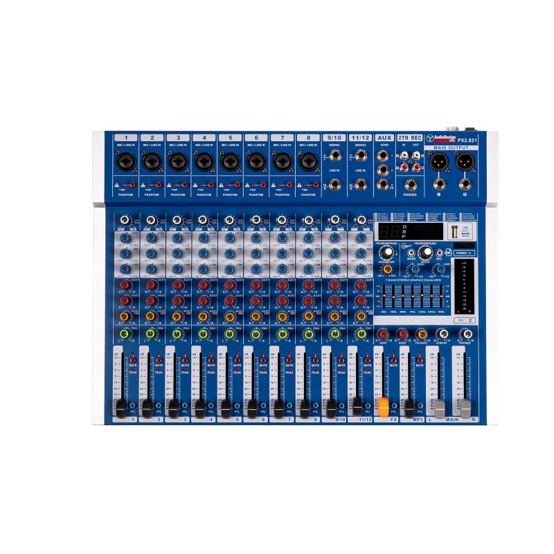Audio Design PX2821 Mixer 8+2+1 Canali USB/BT 24 effetti con DSP