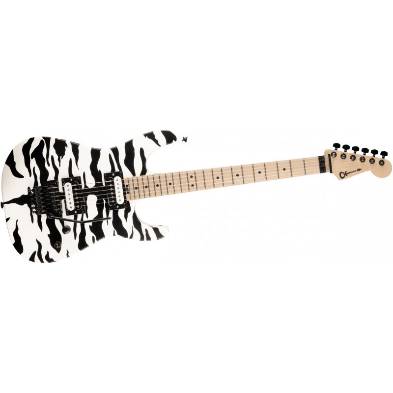 Charvel Satchel Signature Pro-Mod DK22 HH FR M, Maple Fingerboard, Satin White Bengal