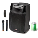 Audio Design M2 15W/L Diffusore a batteria alimentato con doppio radiomicrofono 750W