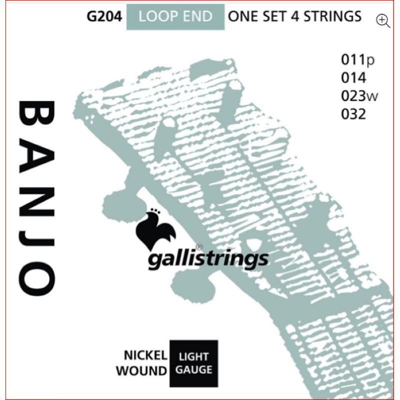 Galli G204 Muta Corde Banjo a 4 Corde Nickel