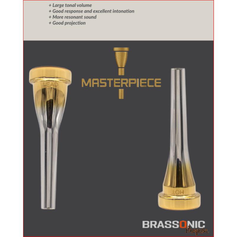 Da Carbo Bocchino Tromba Sib Argentato con appoggio e tazza dorata a mano