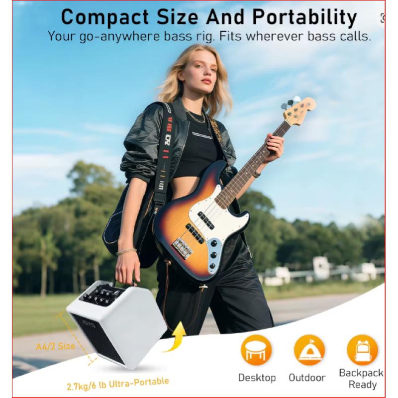 Joyo BA30 White Amplificatore Combo per Basso Elettrico