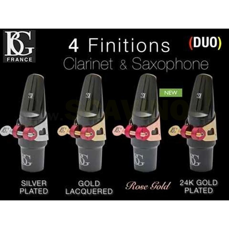BG LD9 Duo Rose Gold Plated Legatura per Clarinetto e Sax Alto
