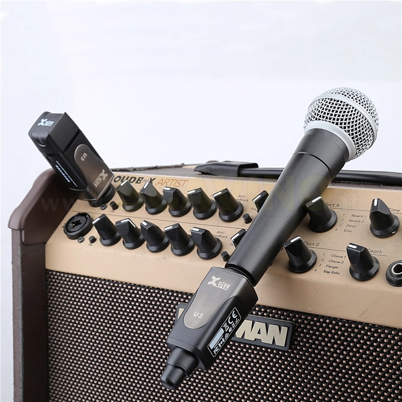 XVIVE U3 Kit Wireless 2.4GHz, Trasmettitore e Ricevitore Wireless Mic e Linea