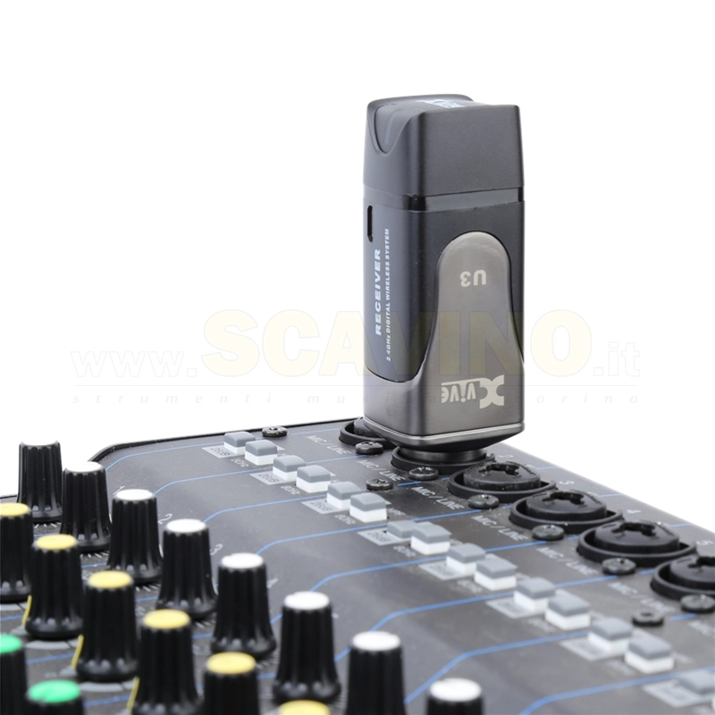 XVIVE U3 Kit Wireless 2.4GHz, Trasmettitore e Ricevitore Wireless Mic e Linea