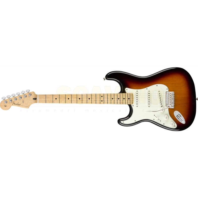 Fender Player Stratocaster® Left Hand, Maple Fingerboard, 3-Color Sunburst