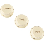 Fender Stratocaster® Knobs, Soft Touch Knobs, Aged White 0992008000