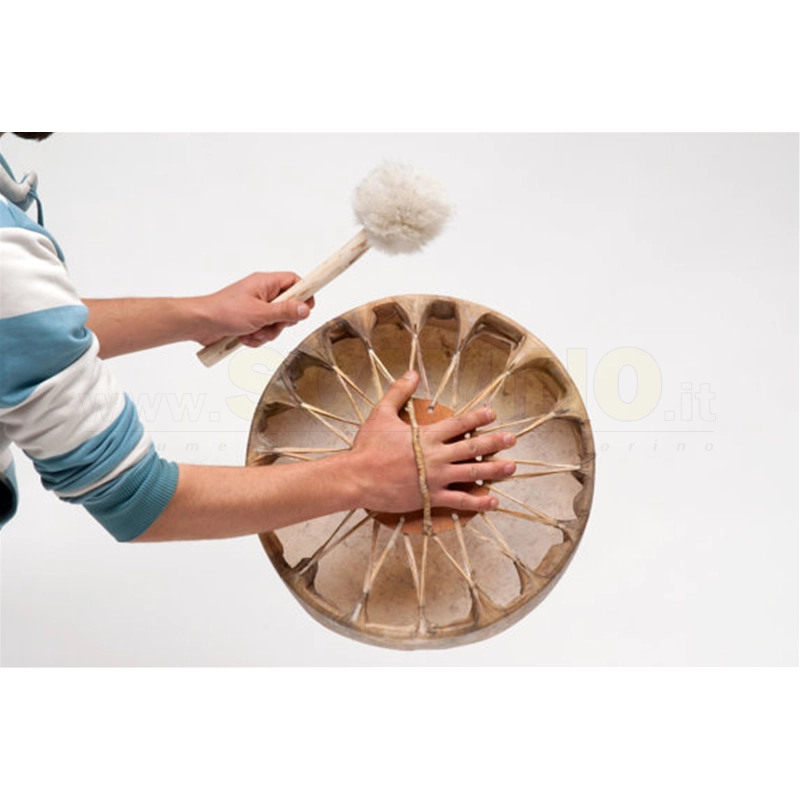 TAMBURO Sciamano, Pelle naturale, senza battente cm.45 - 18"